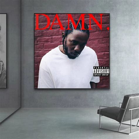 Kendrick Lamar Damn Music Album Cover Canvas Poster No Frame Etsy