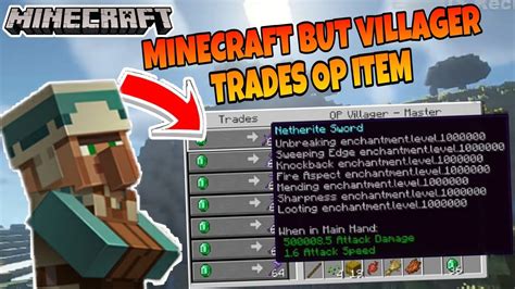 King Sword Minecraft But Villager Trades Op Item YouTube