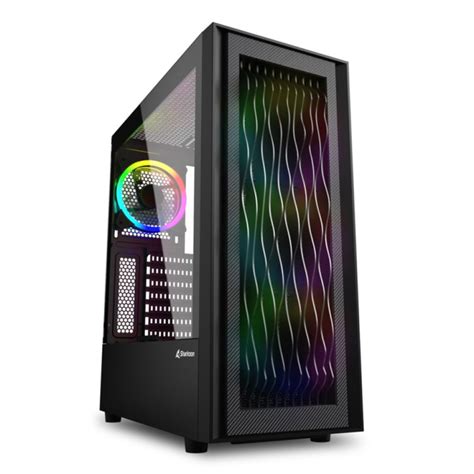 Caja Pc Rgb Wave Sharkoon Torre Usb Atx Negro