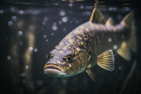 Fishing Close Up Shut Of A Zander Fish Under Water Illustration