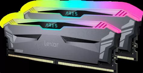 Kit Barrettes mémoire 32Go 2x16Go DIMM DDR5 Lexar Ares RGB 6000MHz