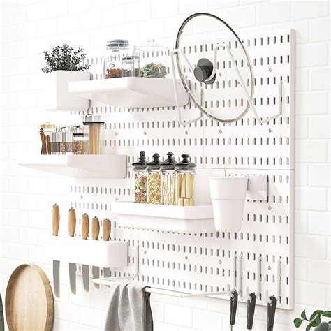 Plastic Hanging Pegboard with Accessories For Kitchen ET1007 | Pegboard ...