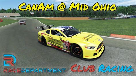 Trans Am TA2 Mid Ohio RaceDepartment Club Racing RFactor 2 YouTube