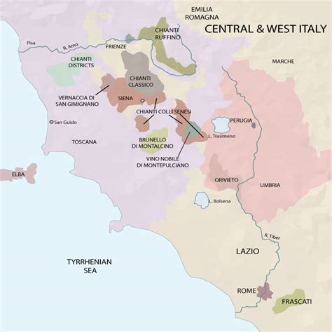 Tuscany Wine Map