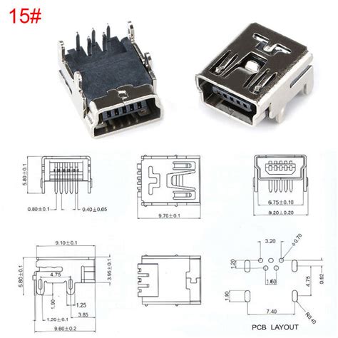 All Mini Micro Usb Type B 5p Female Socket Dipsmtsmd 5 Pin Jack