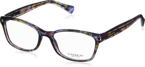 Eyeglasses Coach Hc 6065 5288 Confetti Purple 51 17 135 Clothing Shoes And Jewelry