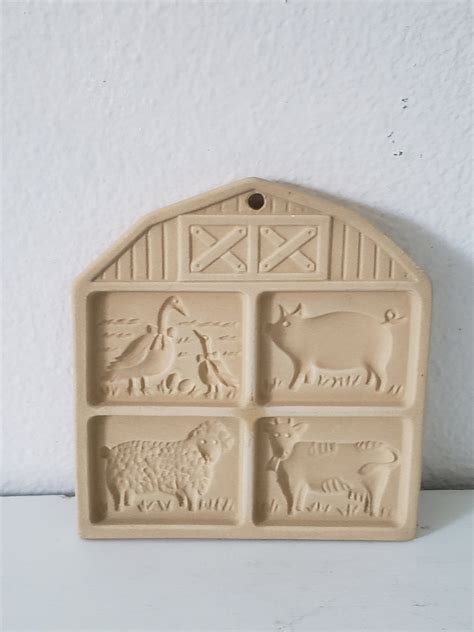 Vintage Pampered Chef Stoneware Farmyard Friends Mold Etsy