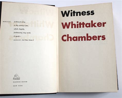 Witness by Whittaker Chambers, 1952 First Edition First Printing Hardcover - Etsy