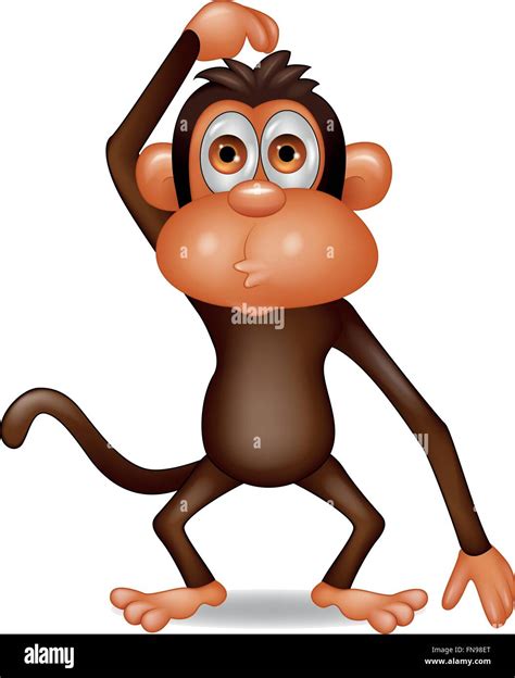 Monkey cartoon thinking Stock Vector Image & Art - Alamy