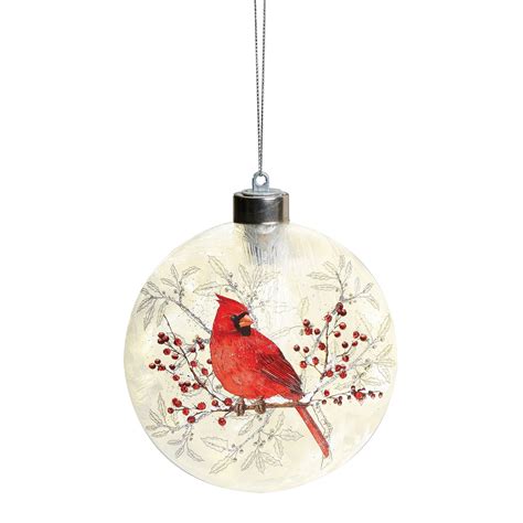 5 Round Glass Cardinal Ornament The Catholic Company®