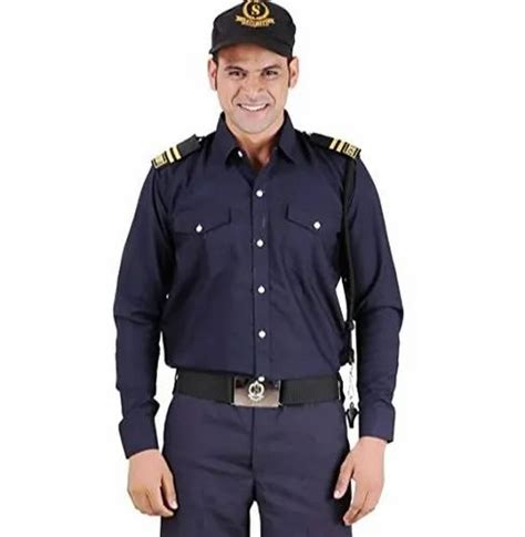 Men Poly Cotton Security Uniform Shirt Pant At Rs Container In