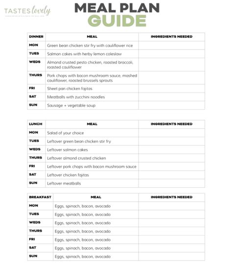 Whole Keto Weekly Meal Plan December Week Tastes Lovely