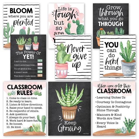 Buy Cactus Classroom Decor Signs Welcome Sign For Classroom