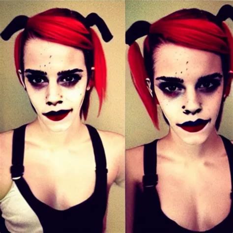 Emma Watson Cosplaying As Harley Quinn Instagram Stable Diffusion