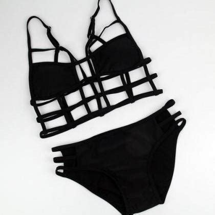 Cage Strappy Woman Brazilian Swimsuit Set Push Up Bikini Bandage Swimsuit Bikini Set Swimwear