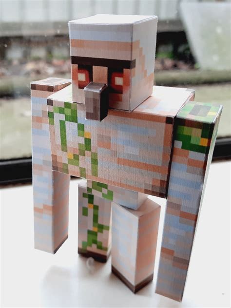 Bendable Minecraft Papercraft Iron Golem Pixel Papercraft Designs The