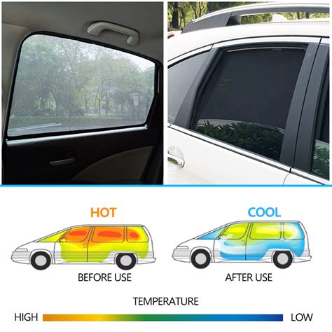 4PCS Set Magnetic Car Side Window SunShades Mesh Shade Blind For KIA