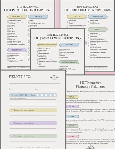 FREE Field Trip Printable Pack - BTDT Homeschool