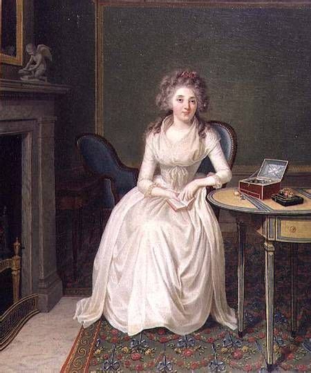 Portrait Of A Lady By Antoine Vestier 1740 1824 France 18th