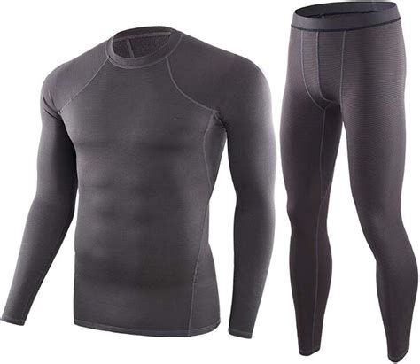 Jinqiuyuan Los Hombres La Ropa Interior T Rmica Moda Thermo Largas De