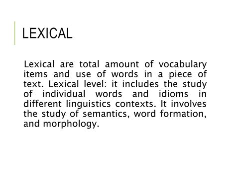 Levels Of Stylistic Analysis Ppt Free Download