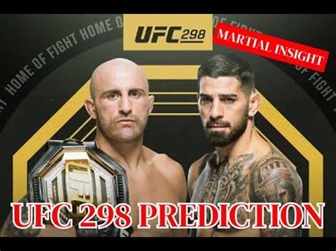 FULL CARD PREDICTIONS UFC 298 Topuria VS Volkanovski YouTube