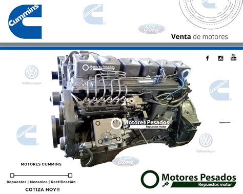 Motor Cummins 6bt 5 9 160 HP Rectificado con Garantía Agroads