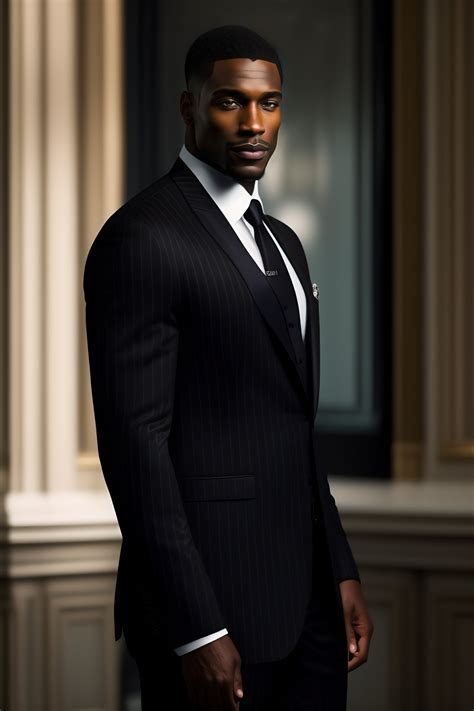 Lexica A Black Man In A Pinstripe Suit