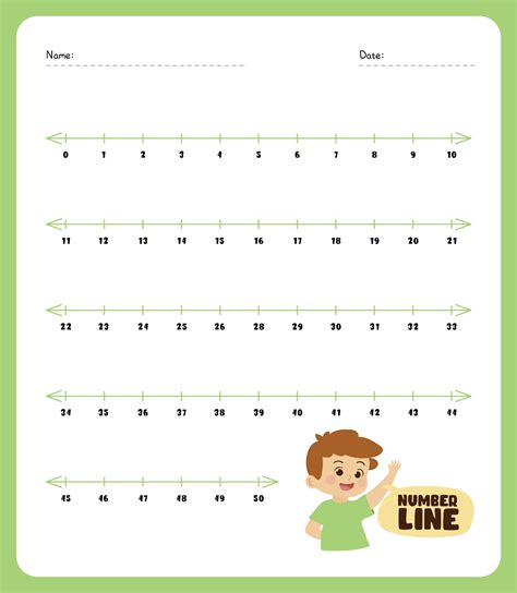 Number Line To 50 6 Free Pdf Printables Printablee