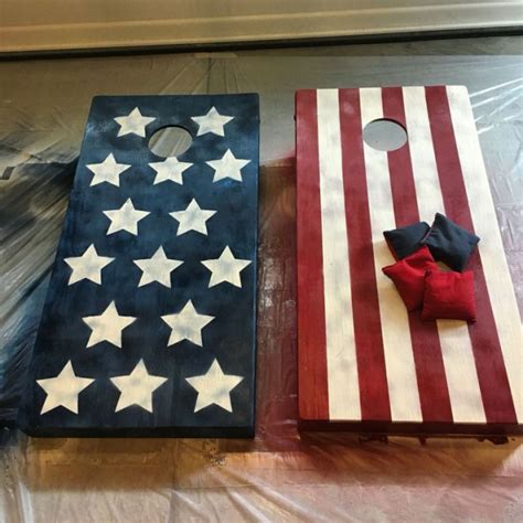 Th Of July Bag Boards Outdoorwood American Flag Cornhole Boards