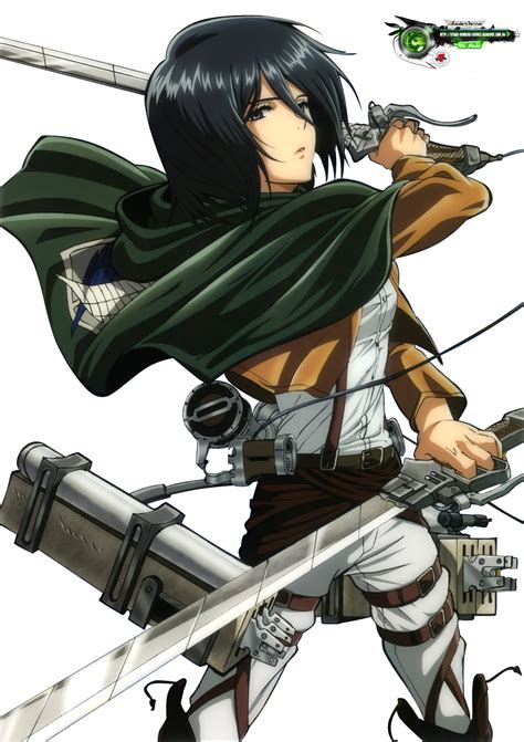 Attack Of Titan Black Hair Mikasa Ackerman Shingeki No Kyojin Sword