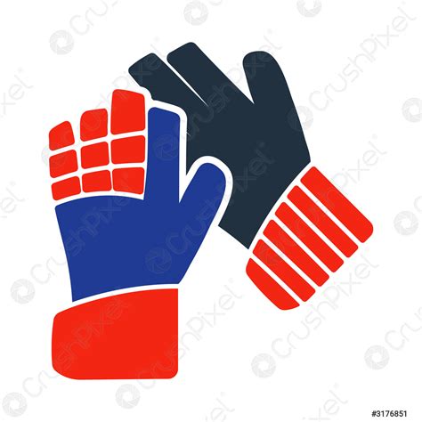 Soccer Goalkeeper Gloves Icon Stock Vector Crushpixel