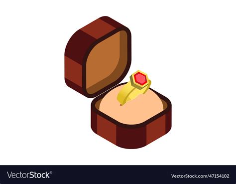 Wedding Ring Box Icon Royalty Free Vector Image