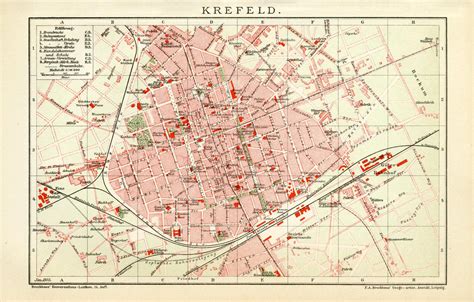 Krefeld Historischer Stadtplan Archiv Historischer Bilder Ma