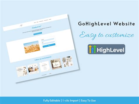 Gohighlevel Website Template Light Blue For Coaches Business Owners