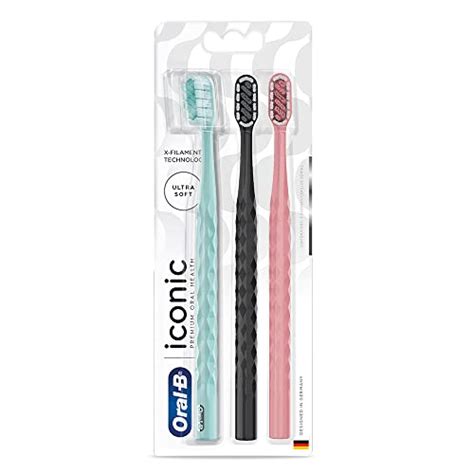 Escova Dental Ultra Soft Oral B Iconic 3 Unidades Gtineanupc