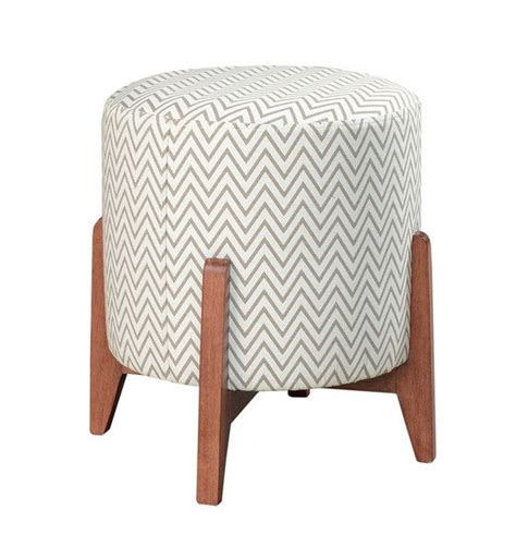 Puff Banqueta Thor Luxo Madeira Maci A Linho Ottoman Decor Outdoor