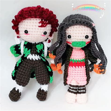 Amigurumi Nezuko Kamado Demon Slayer Doll Amigurumi Demon Slayer