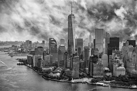 new york manhattan aerial view 17312133 Stock Photo at Vecteezy