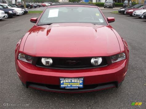 2010 Red Candy Metallic Ford Mustang Gt Premium Convertible 50443238 Photo 2