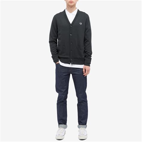 Fred Perry Merino Cardigan Night Green End Jp