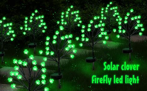 Amazon X Giftkey Green Shamrocks Solar Garden Lights For St