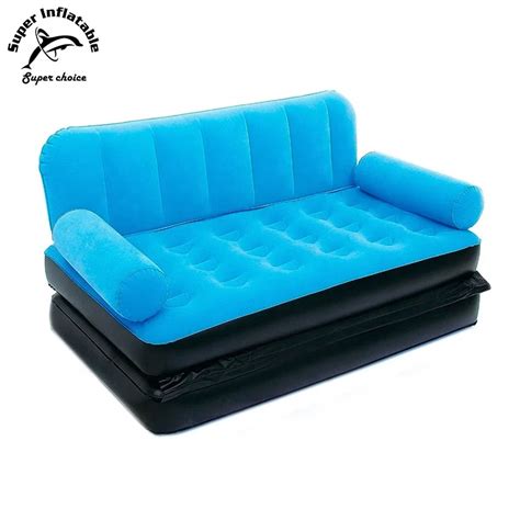 Inflatable Flocked Pvc Air Bed Double Sofa Relaxation Air Mattress Bed Buy Inflatable Pvc Sofa