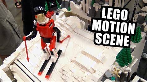 LEGO Ski Mountain Mechanical Motion Scene YouTube