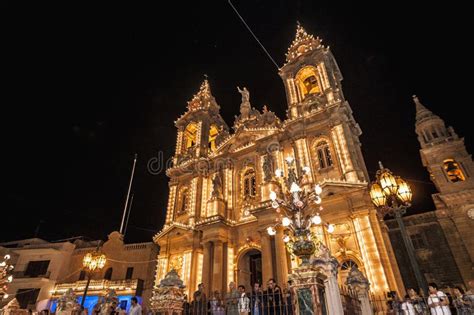 Santa Marija Assunta Procession In Gudja Malta Editorial Photography