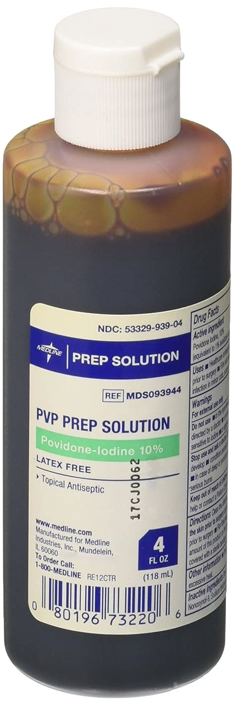 Amazon Medline Mds Latex Free Povidone Iodine Prep Solution