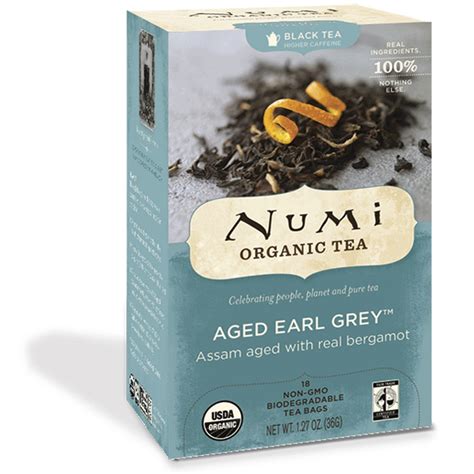 Numi Aged Earl Grey Bergamot Assam Black Tea Box S Of Teabags