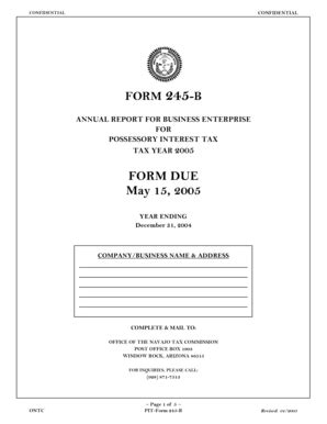 Fillable Online Form B Office Of The Navajo Tax Commission