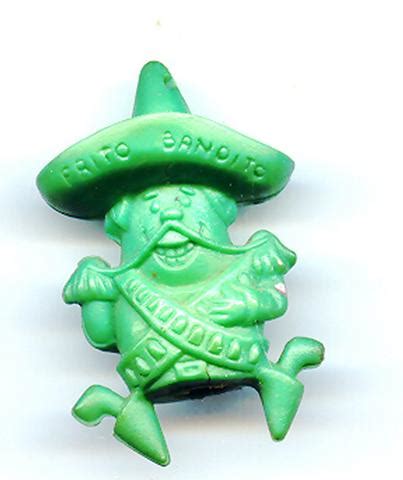 FRITO LAY PENCIL TOPPER ERASER FRITO BANDITO 1968 GREEN | #28770009