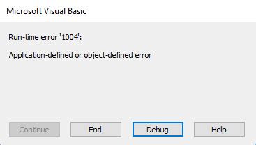 How To Fix Runtime Error 1004 In Excel